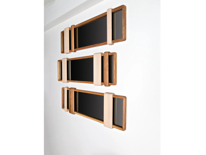 SLIDER - Framed wall-mounted mirror _ HOOKL und STOOL